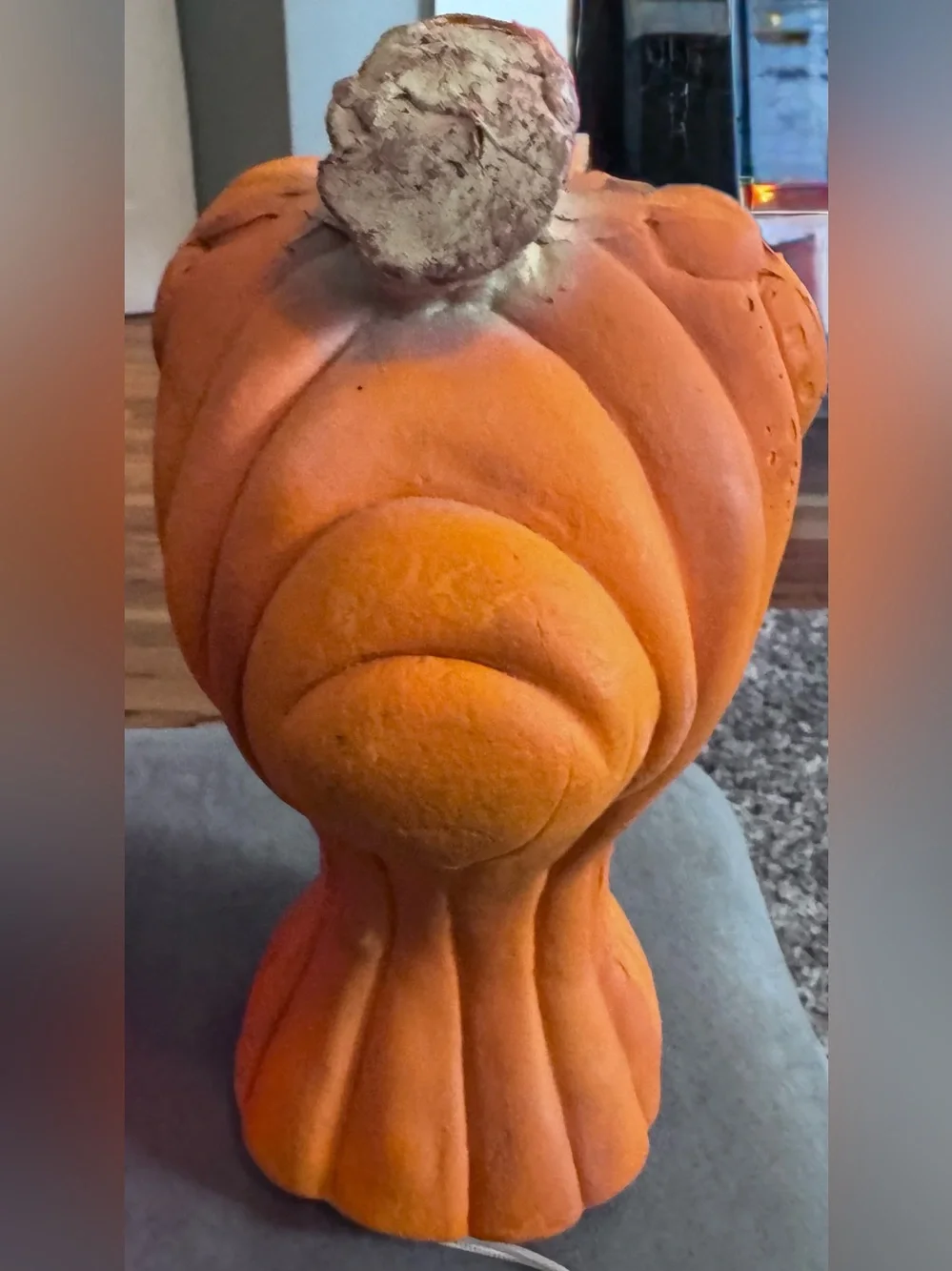 Vintage 1995 Smiling Casper and Stretch Pumpkin Head Halloween Decor - Orange